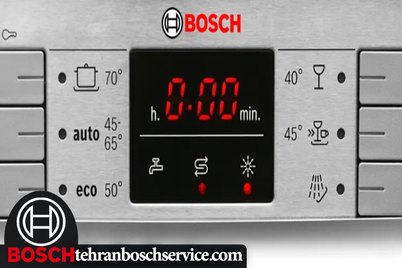 علائم کم بودن یا تمام شدن rinse aid در ماشین ظرفشویی بوش 